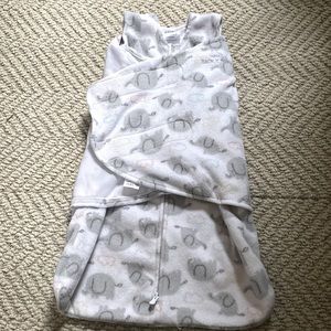 Halo Micro Fleece Sleep Sack Swaddle size NB elephants cute unisex design